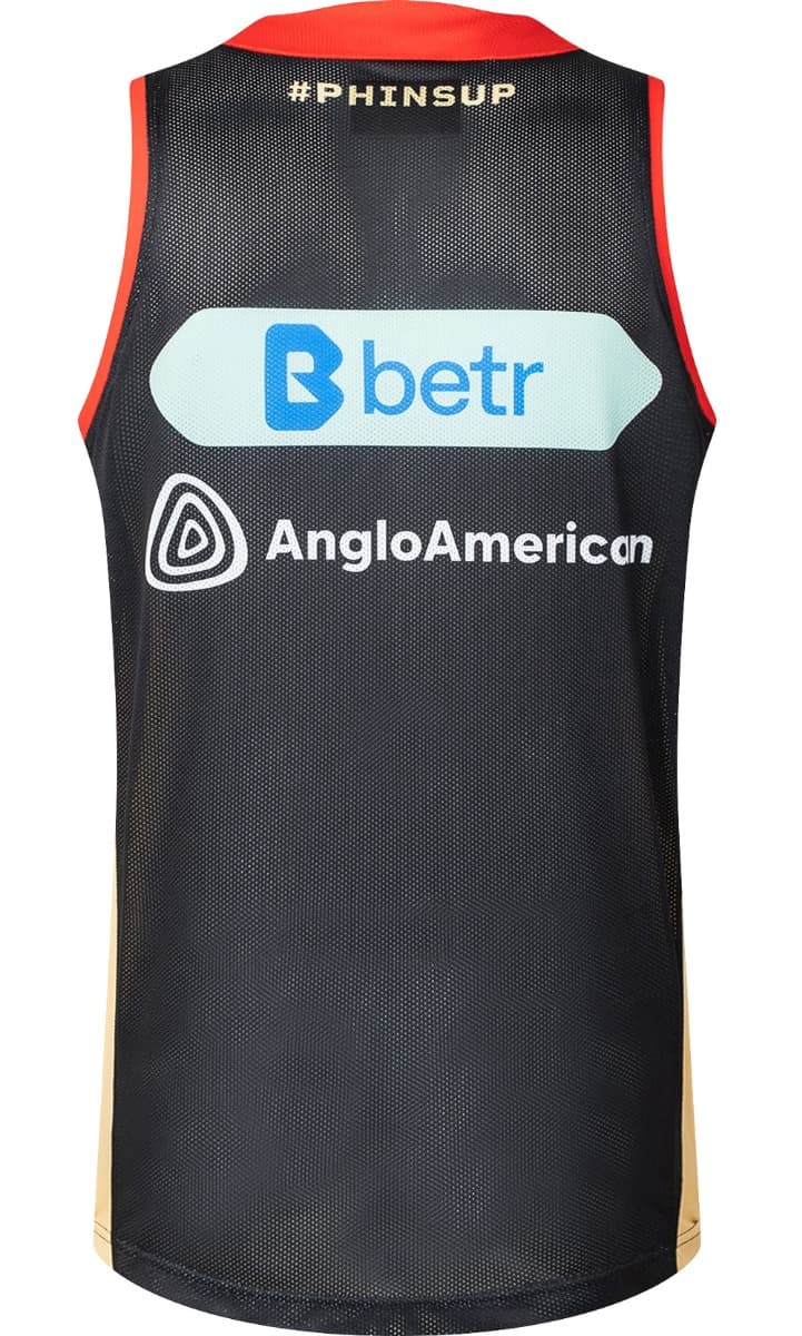 Redcliffe Dolphins 2025 NRL Mens Black Training Singlet