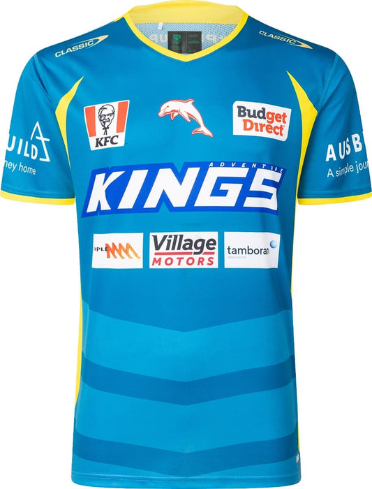 Redcliffe Dolphins 2025 NRL Mens Teal Training Shirt Redcliffe Dolphins 2025 NRL Mens Teal Training Shirt