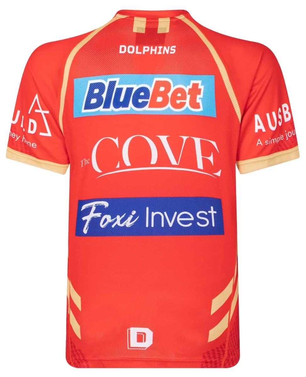 Redcliffe Dolphins 2023 NRL Mens Red Coaches Training Shirt