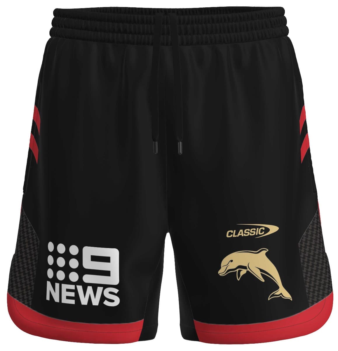 Redcliffe Dolphins 2023 NRL Mens Zip Training Shorts