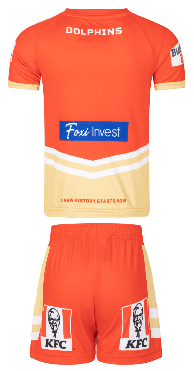Redcliffe Dolphins 2023 NRL Toddler Home Jersey + Shorts