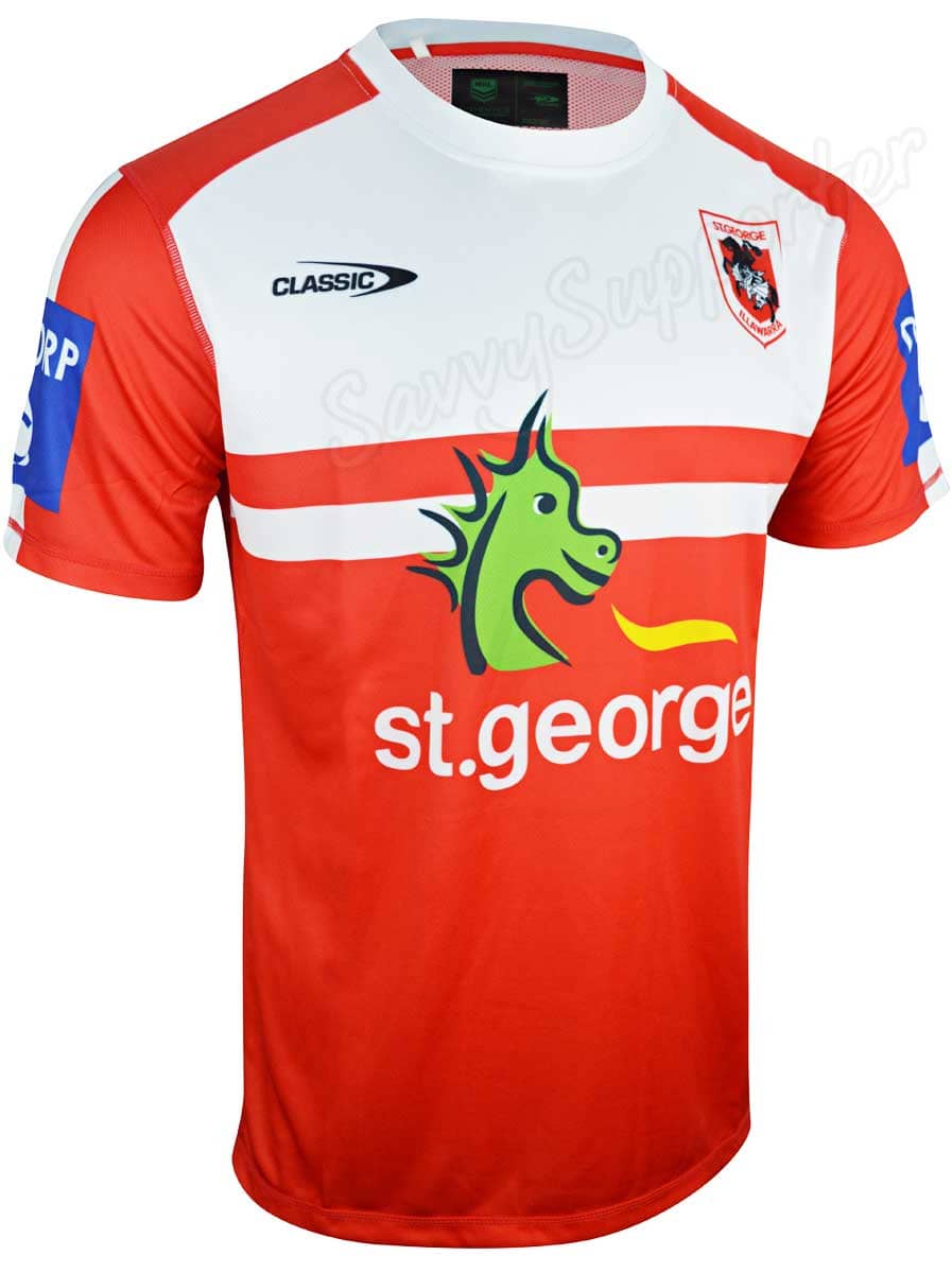 St George Dragons NRL Mens Red / White Training Shirt