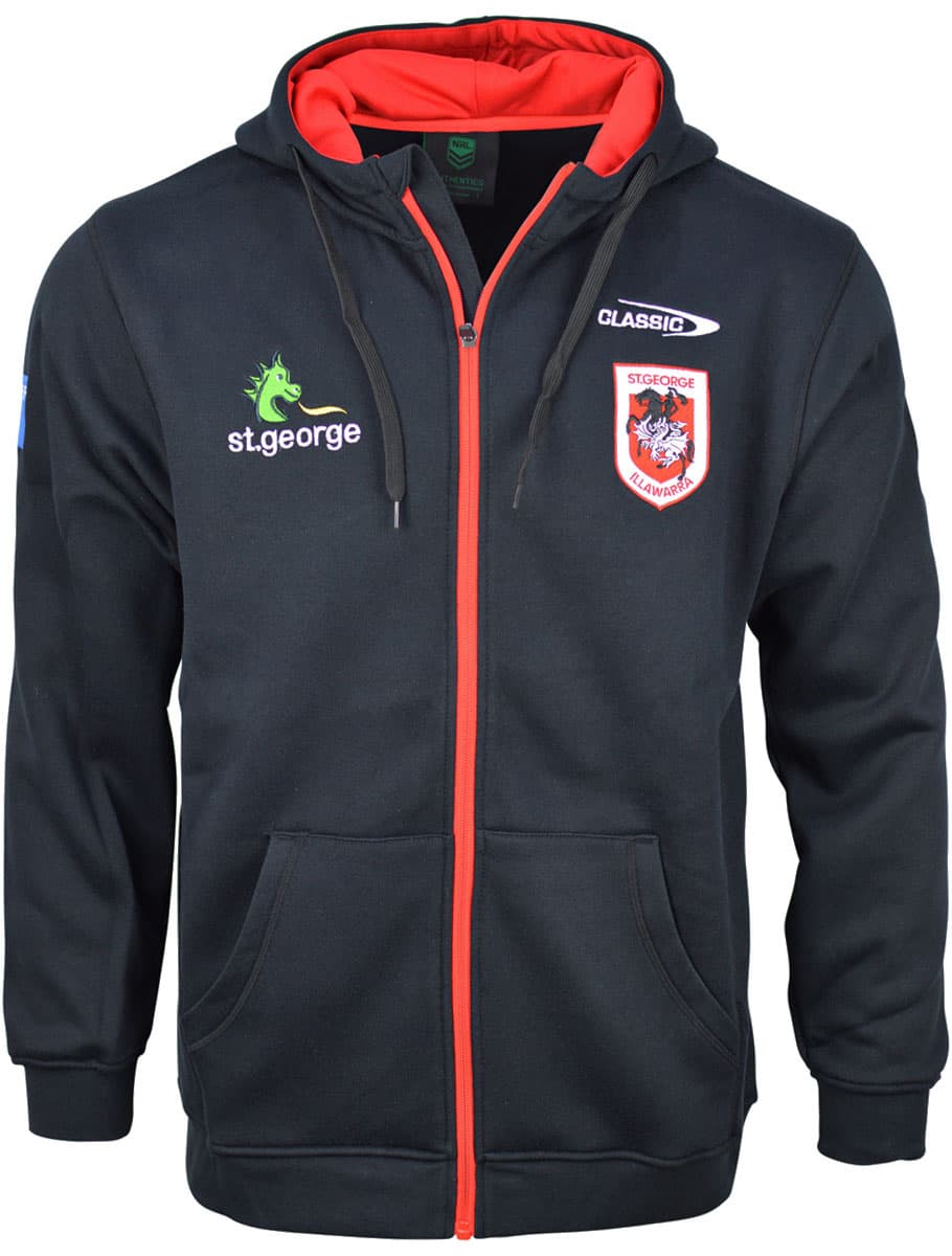St George Dragons 2023 NRL Mens Full Zip Hoodie St George Dragons 2023 NRL Mens Full Zip Hoodie