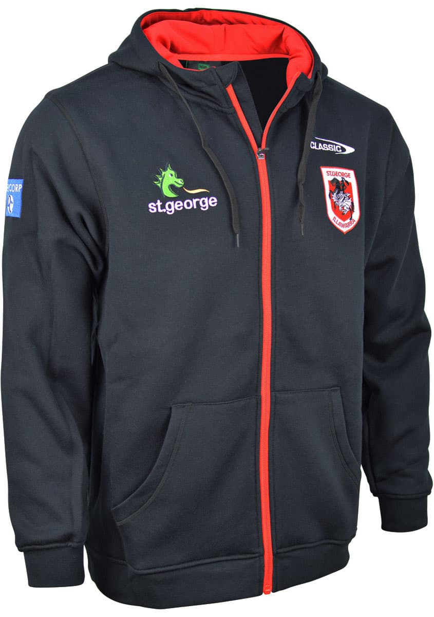 St George Dragons 2023 NRL Mens Full Zip Hoodie St George Dragons 2023 NRL Mens Full Zip Hoodie