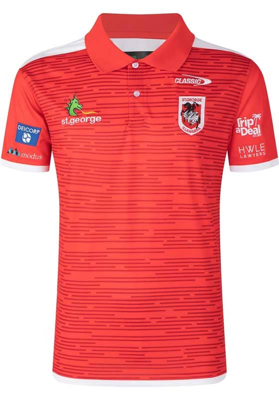 St George Dragons Classic NRL Mens Player Polo Shirt