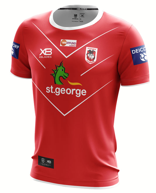 St George Dragons NRL Kids Red Training Shirt St George Dragons NRL Kids Red Training Shirt