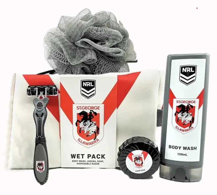 St George Dragons NRL Mens Toiletry Bag Gift Set St George Dragons NRL Mens Toiletry Bag Gift Set
