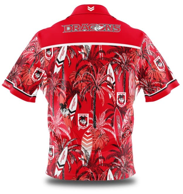 St George Dragons Mens NRL Hawaiian Shirt