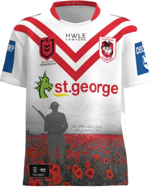 St George Dragons 2023 NRL Ladies Anzac Jersey St George Dragons 2023 NRL Ladies Anzac Jersey