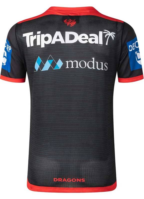 St George Dragons Classic NRL Mens Black Training Shirt