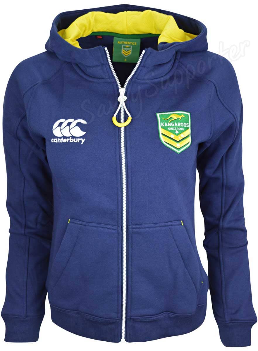 Australian Kangaroos Ladies Zip Thru Hoodie