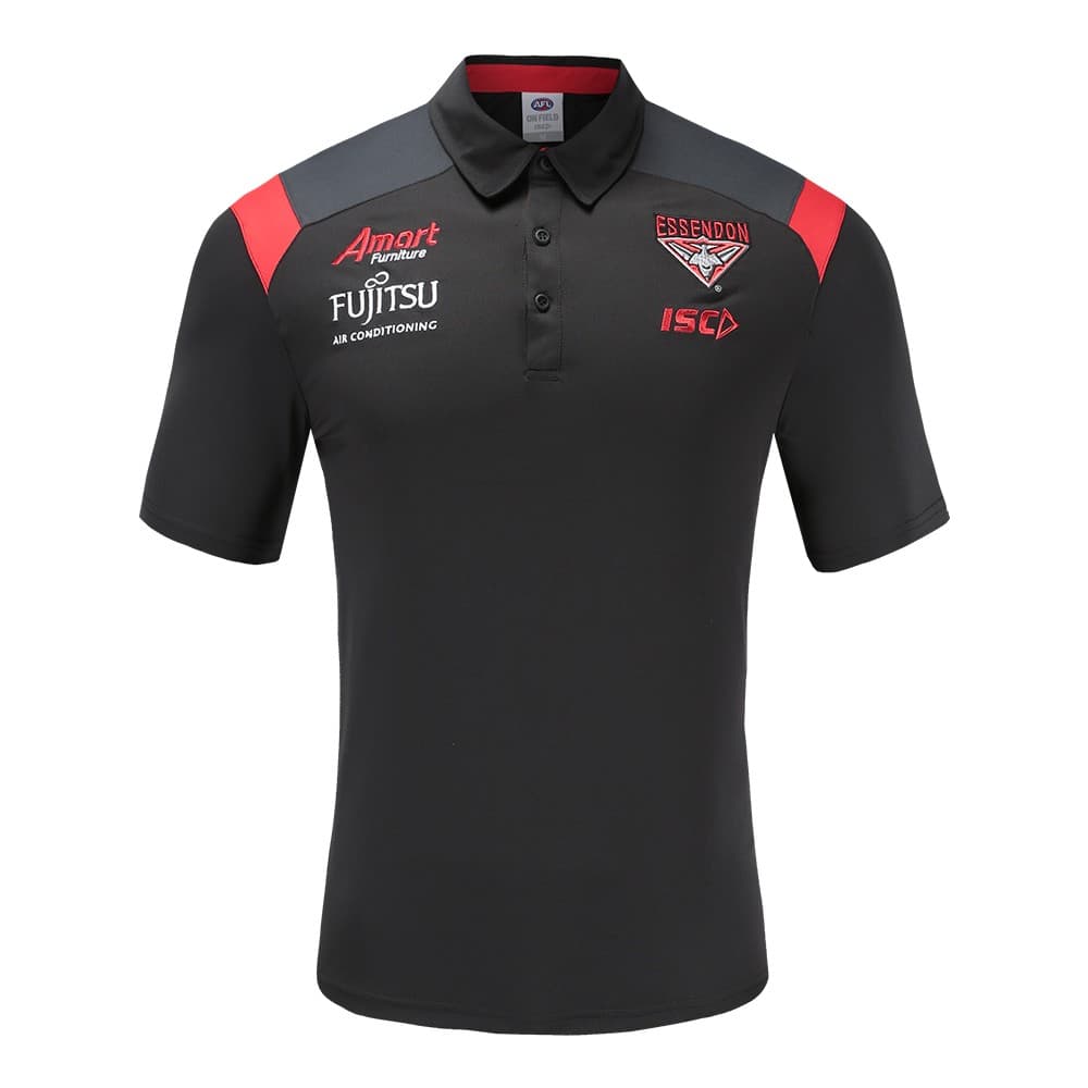 Essendon Bombers AFL Media Polo Shirt Essendon Bombers AFL Media Polo Shirt