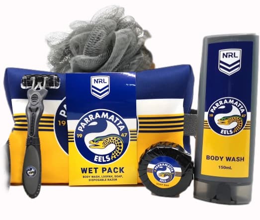 Parramatta Eels NRL Mens Toiletry Bag Gift Set Parramatta Eels NRL Mens Toiletry Bag Gift Set