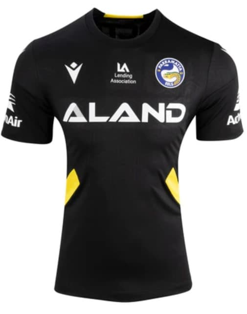 Parramatta Eels 2023 NRL Kids Black Training Shirt Parramatta Eels 2023 NRL Kids Black Training Shirt