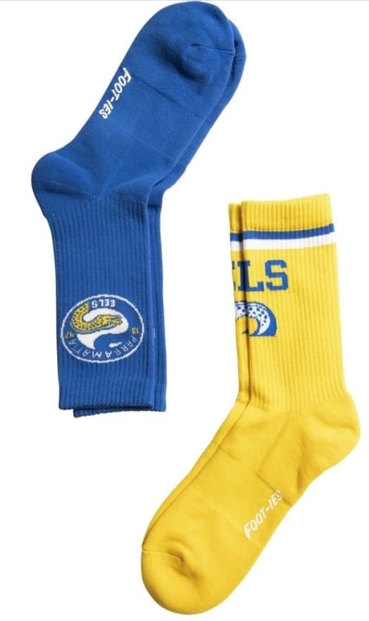 Parramatta Eels NRL Mens Sport Crew Socks 2 Pack