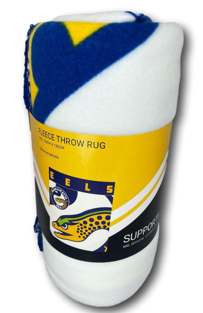 Parramatta Eels NRL Polar Fleece Blanket 150cm by 130cm Parramatta Eels NRL Polar Fleece Blanket 150cm by 130cm