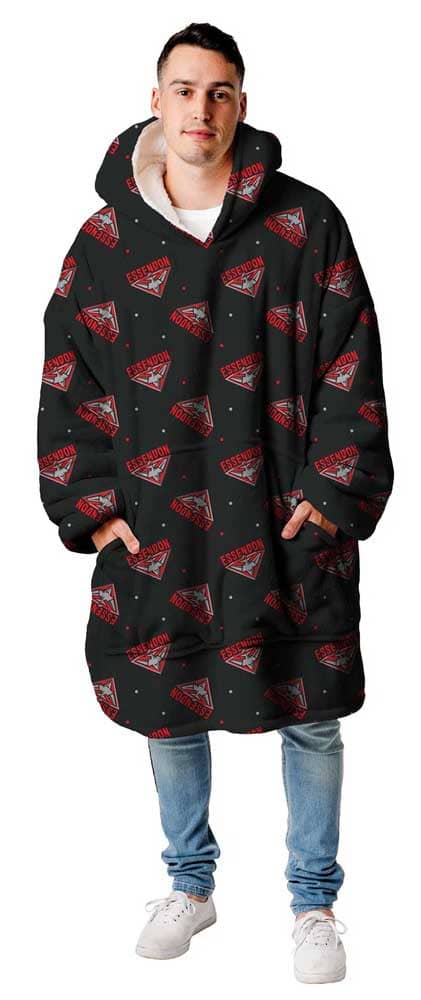 Essendon Bomber AFL Adults Oversized Flanket Hoody