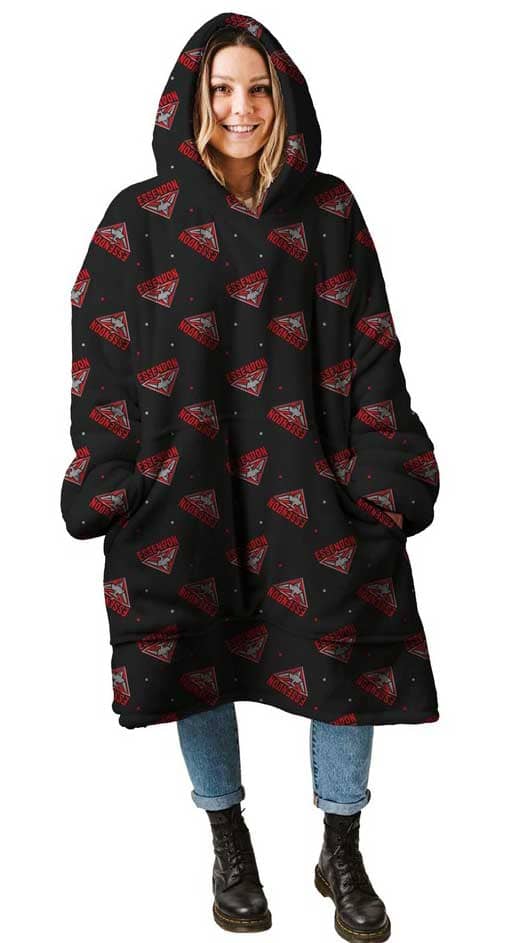 Essendon Bomber AFL Adults Oversized Flanket Hoody