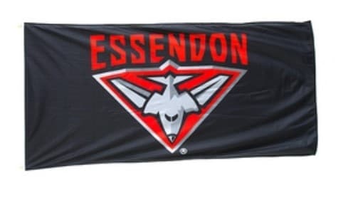 Essendon Bombers AFL Team Giant Pole Flag 1800mm by 900mm