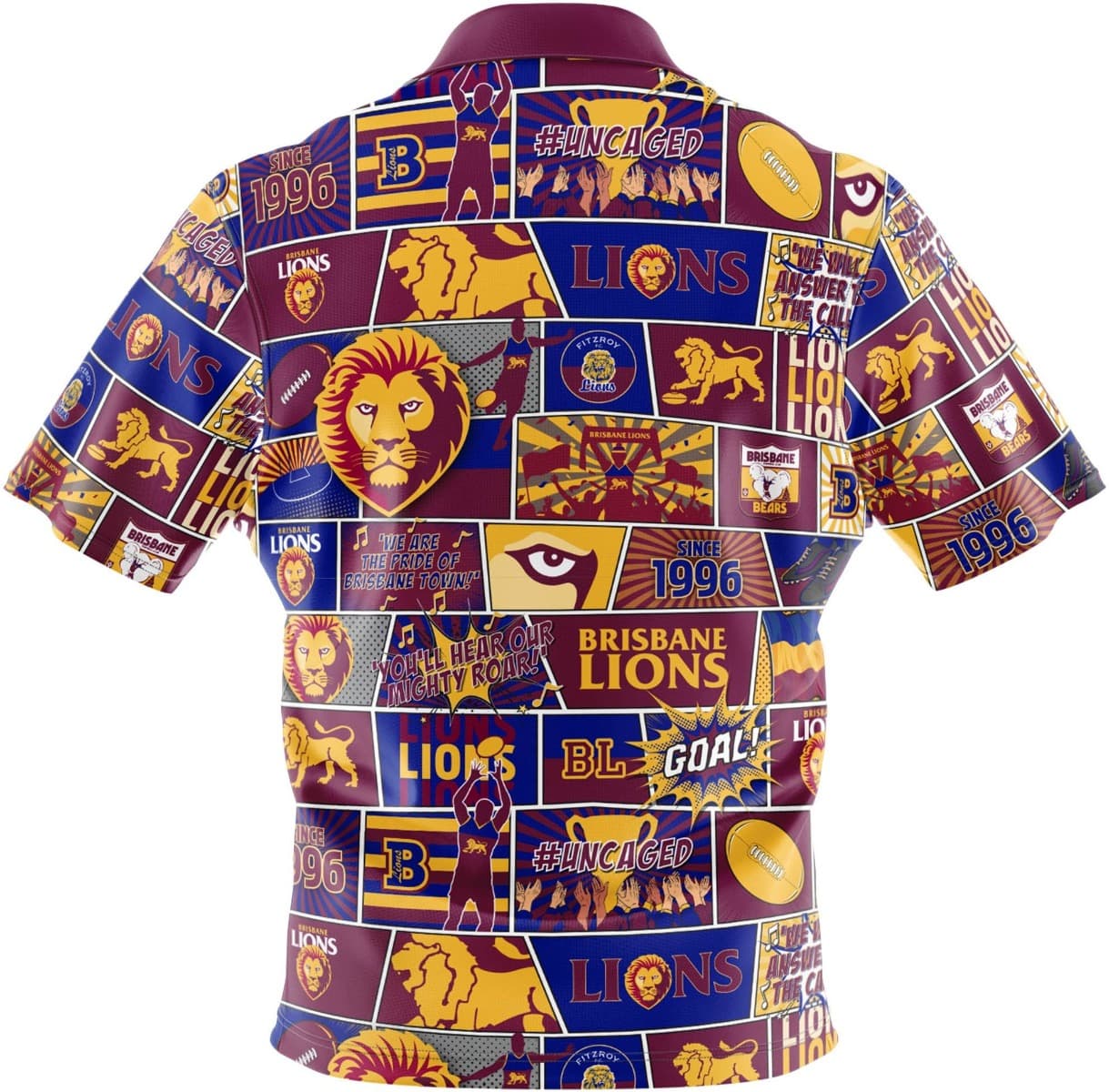 Brisbane Lions AFL Mens Pop Art Shirt