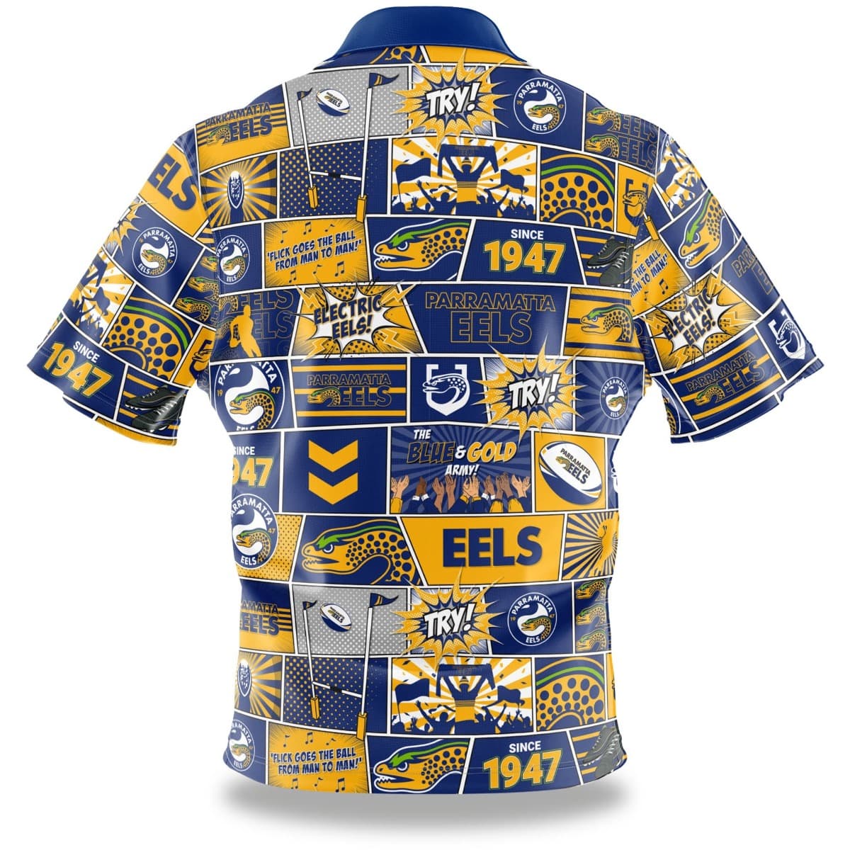 Parramatta Eels NRL Mens 'Fanatic' Pop Art Shirt