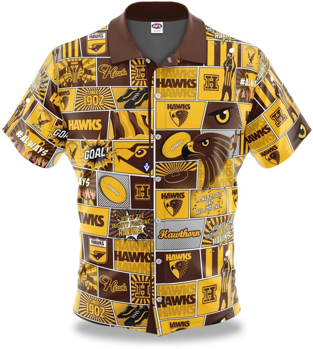 Hawthorn Hawks AFL Mens Pop Art Shirt Hawthorn Hawks AFL Mens Pop Art Shirt