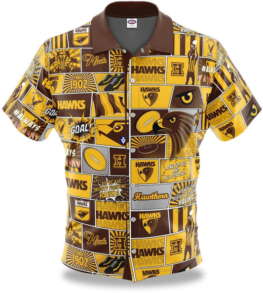 Hawthorn Hawks AFL Mens Pop Art Shirt Hawthorn Hawks AFL Mens Pop Art Shirt