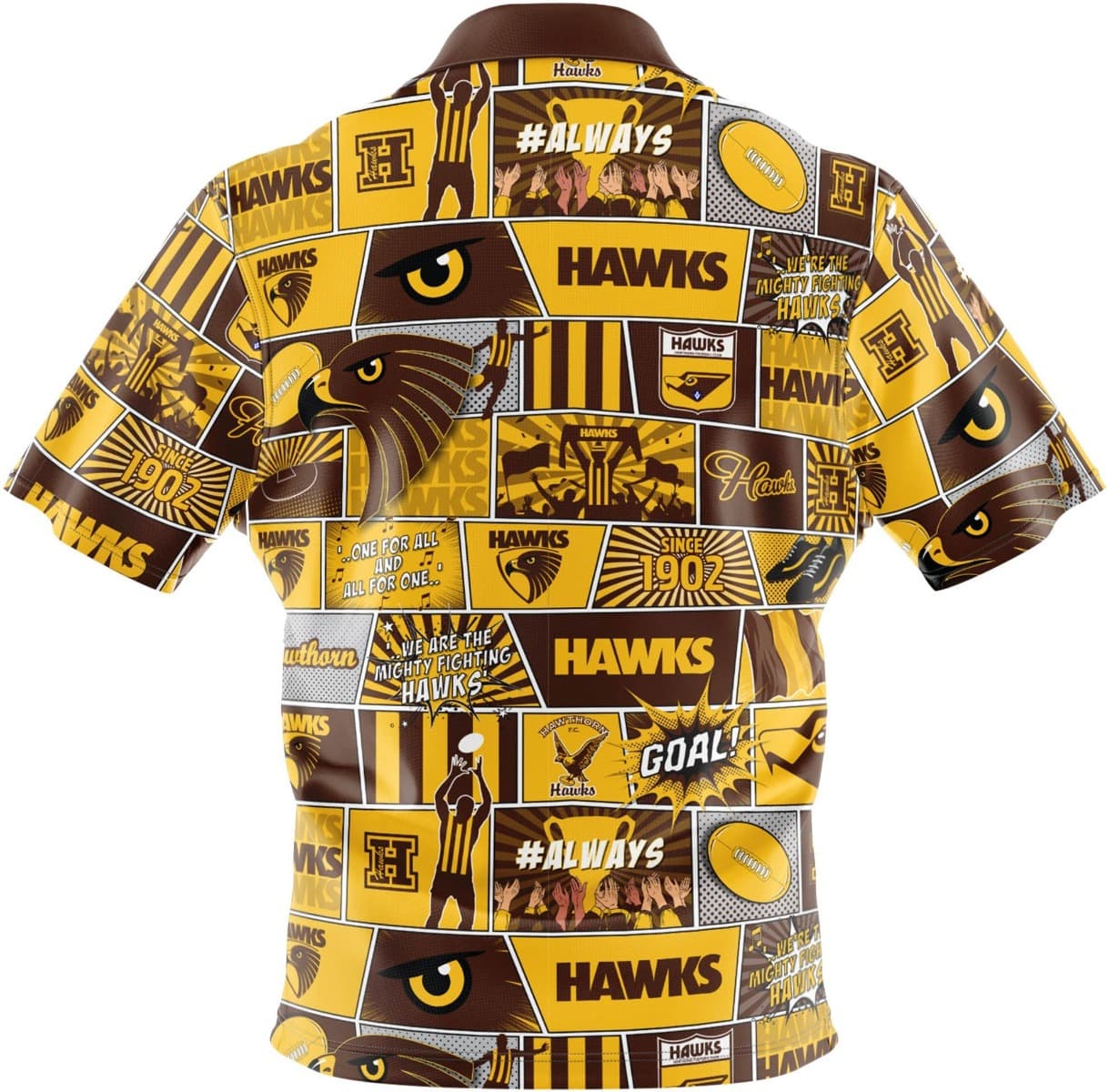 Hawthorn Hawks AFL Mens Pop Art Shirt Hawthorn Hawks AFL Mens Pop Art Shirt