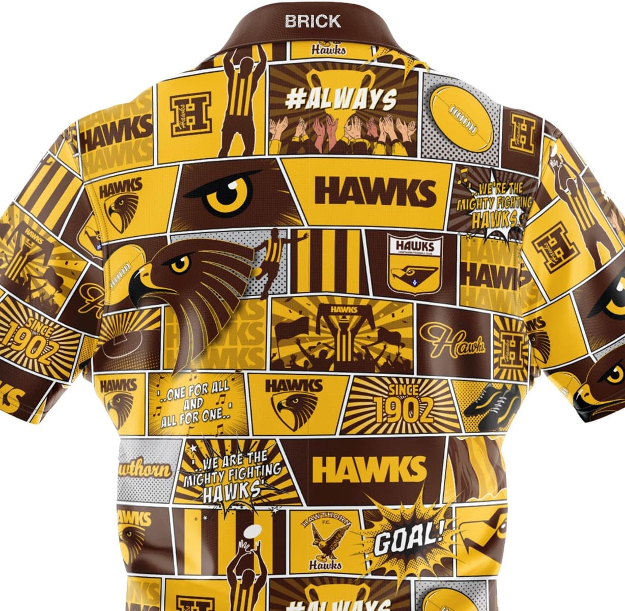 Hawthorn Hawks AFL Mens Pop Art Shirt Hawthorn Hawks AFL Mens Pop Art Shirt