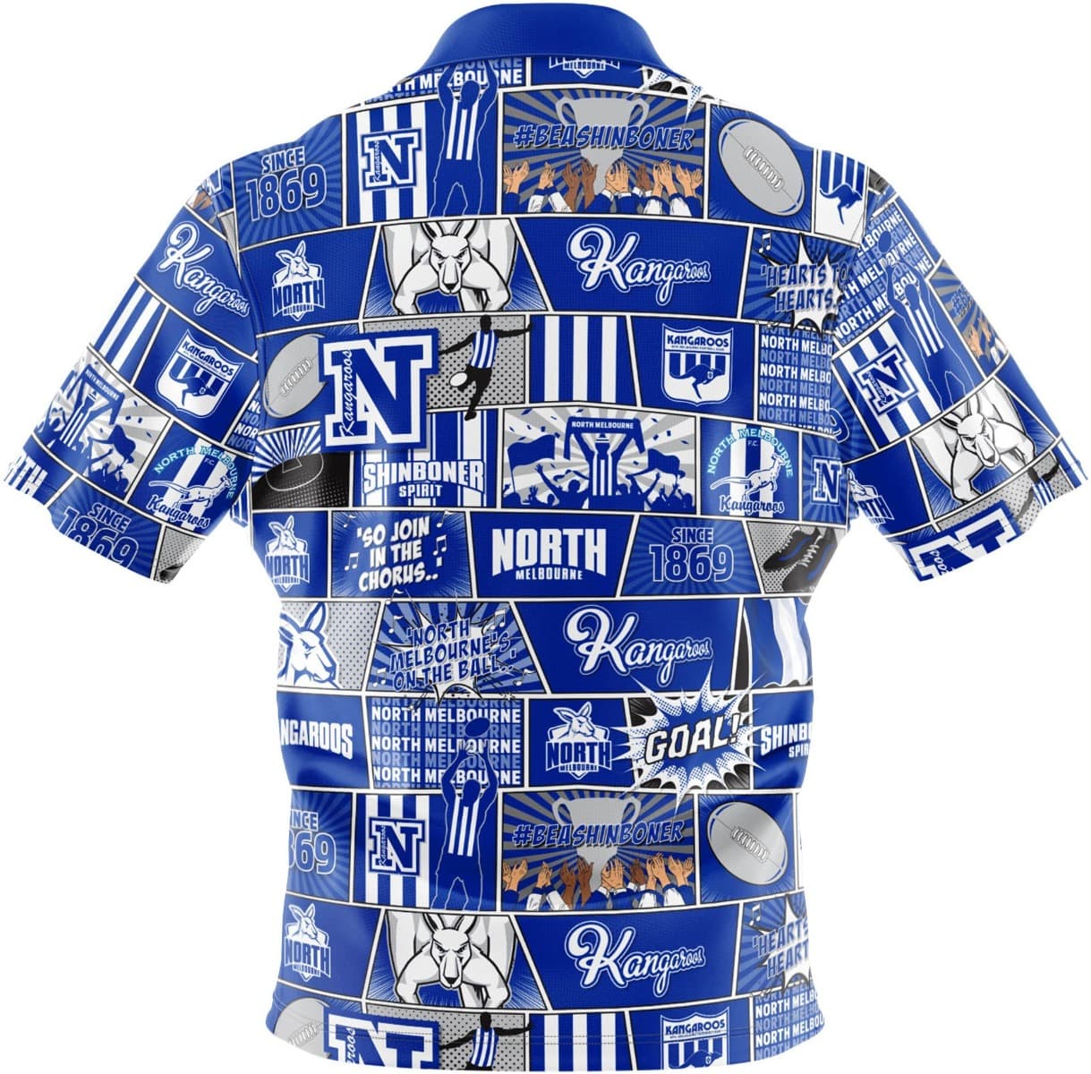 North Melbourne Kangaroos AFL Mens Pop Art Shirt