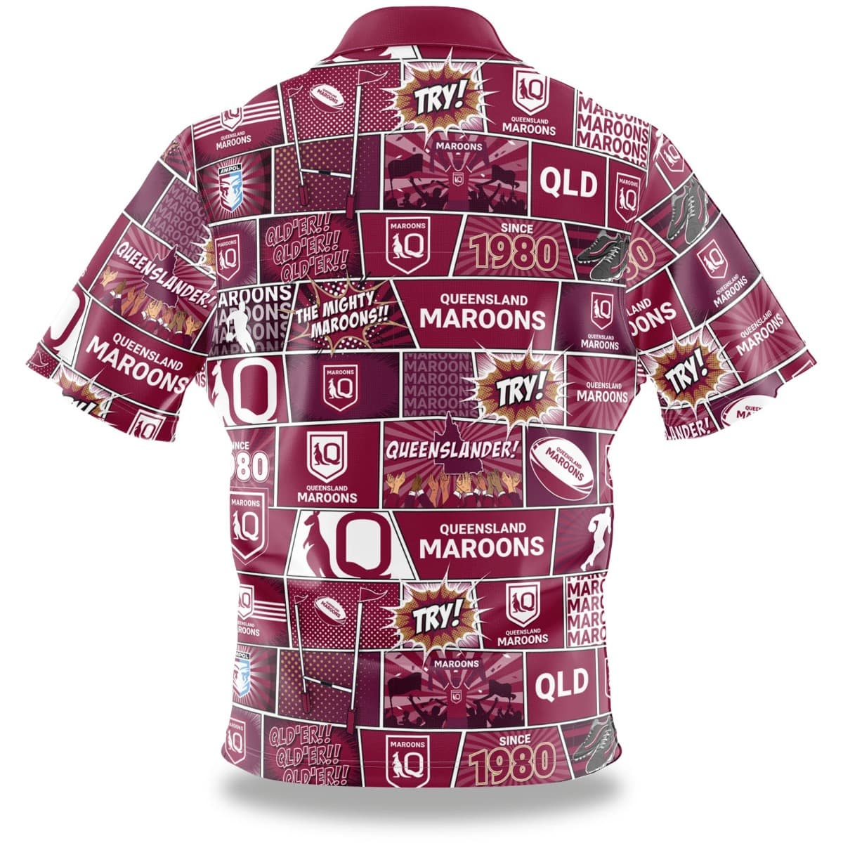 QLD Maroons NRL State of Origin Mens Pop Art Shirt