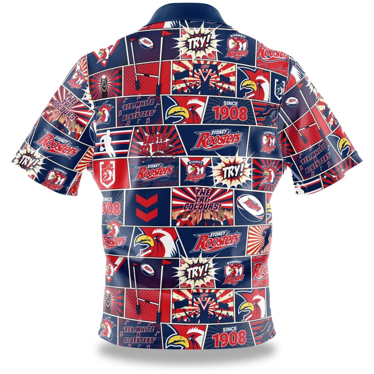 Sydney Roosters NRL Mens 'Fanatic' Pop Art Shirt