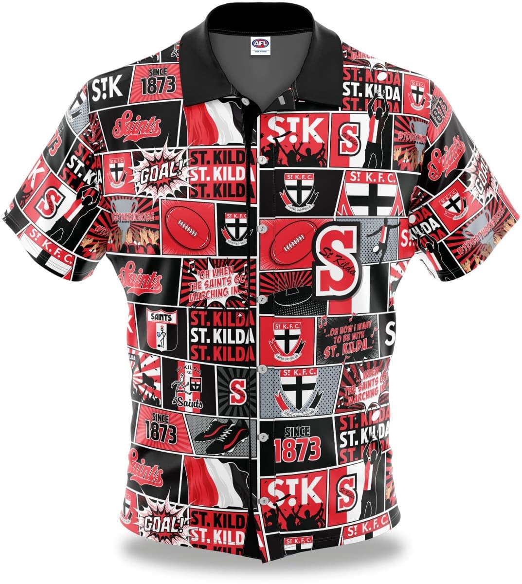 St Kilda Saints AFL Mens Pop Art Shirt