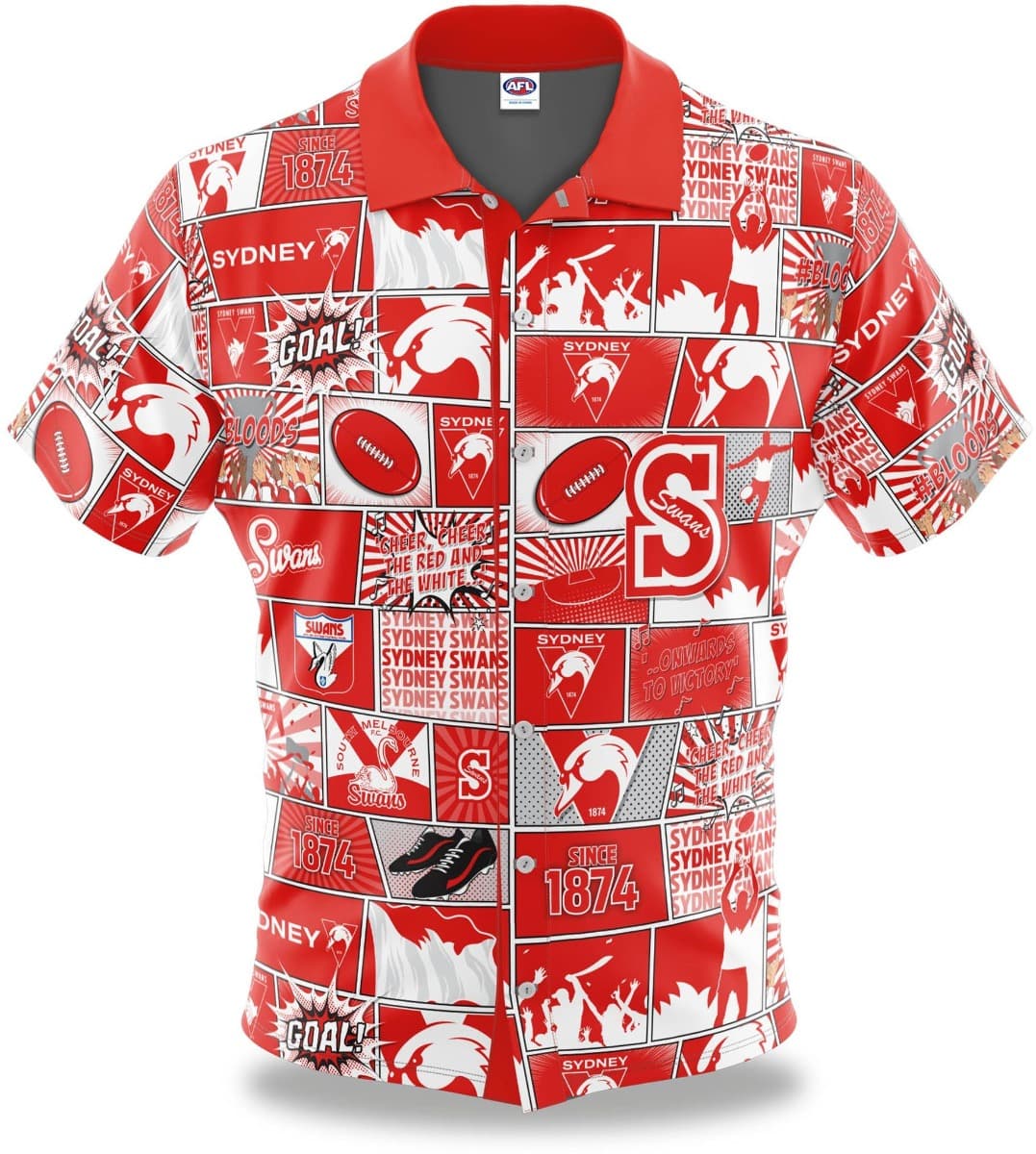 Sydney Swans AFL Mens Pop Art Shirt