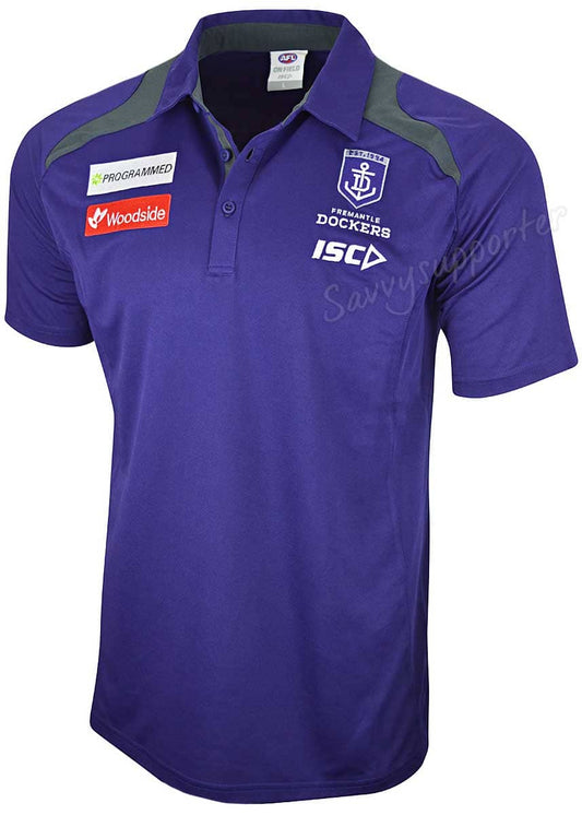 Fremantle Dockers AFL Mens Media Polo Shirt Fremantle Dockers AFL Mens Media Polo Shirt
