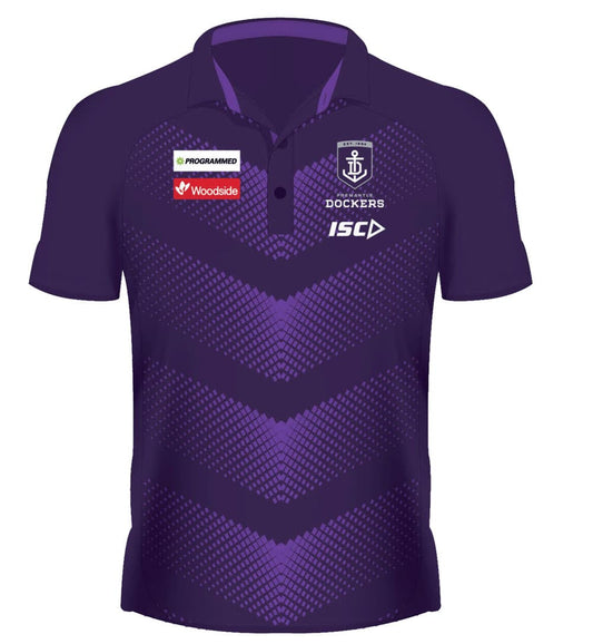 Fremantle Dockers AFL Mens Purple Sub Polo Shirt Fremantle Dockers AFL Mens Purple Sub Polo Shirt
