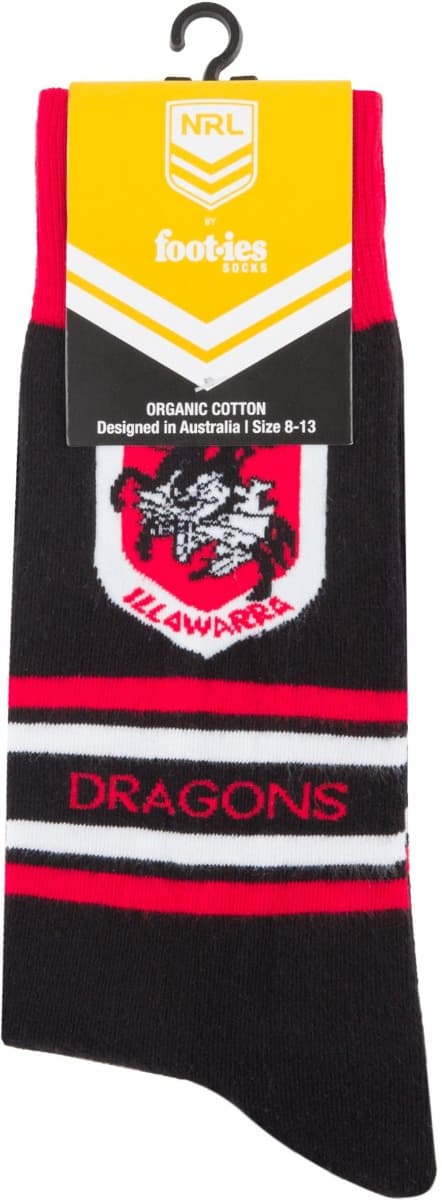 St George Dragons NRL Stripe Organic Cotton Socks