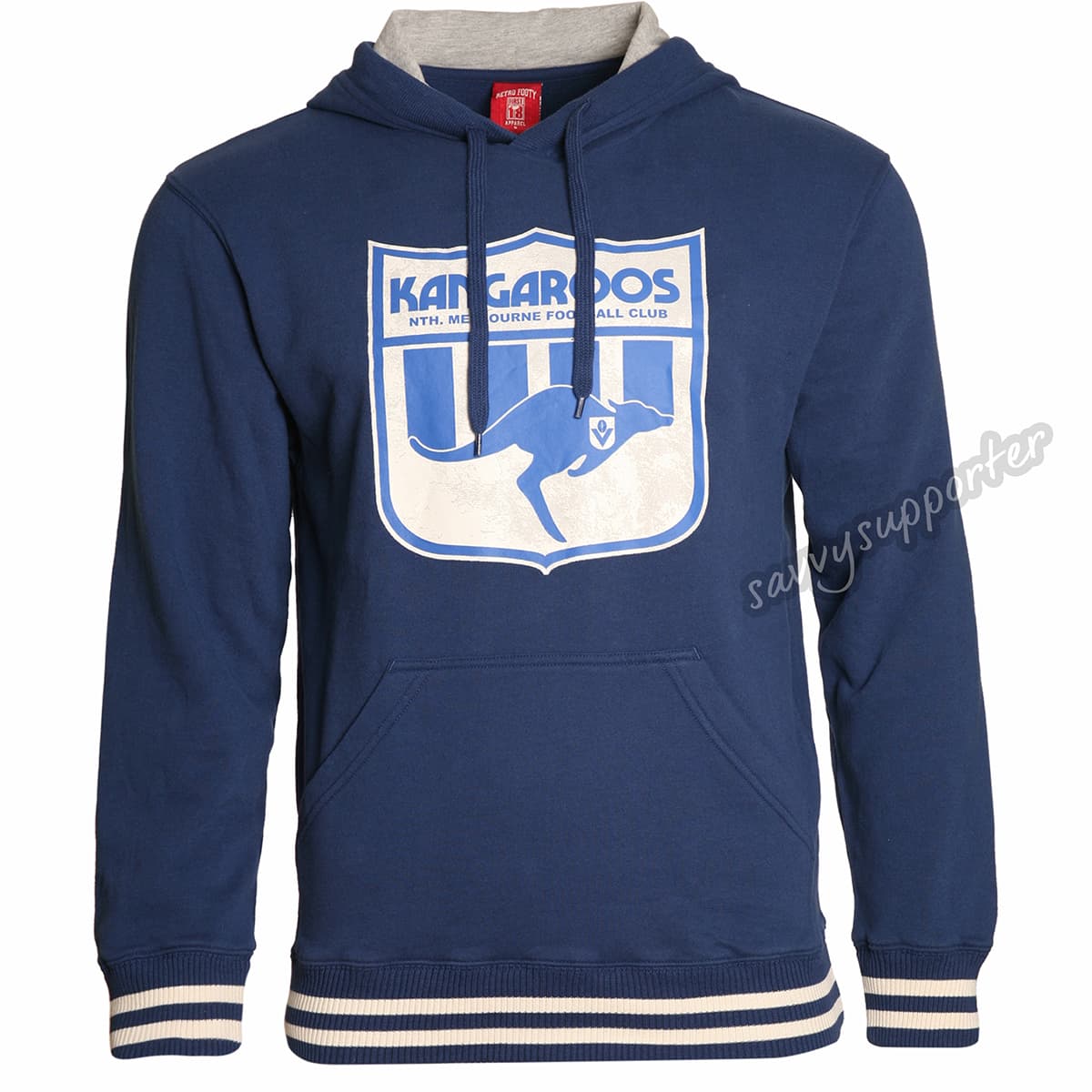 North Melbourne Kangaroos Mens Retro Pullover Hood