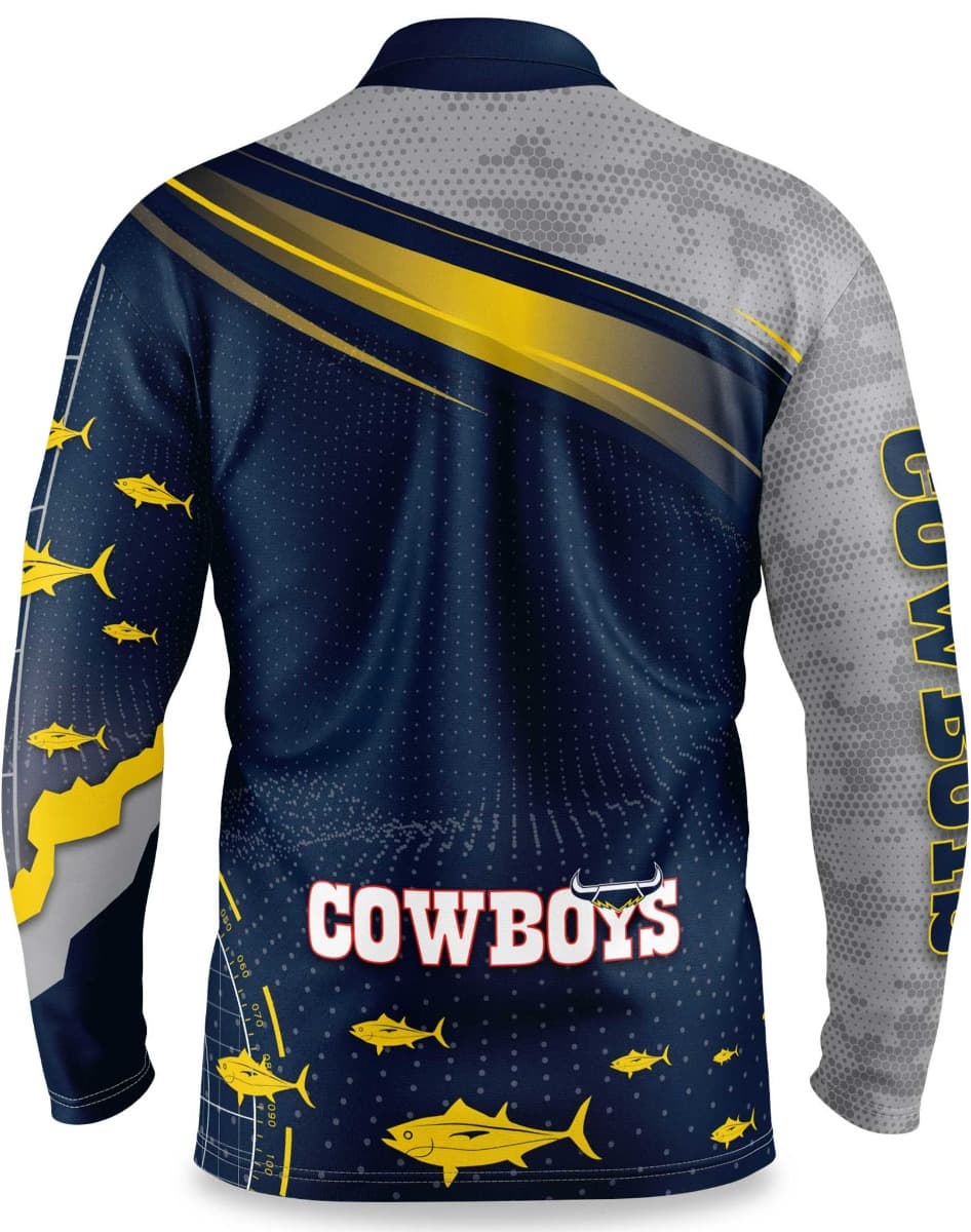 North Queensland Cowboys NRL Mens 'Fishfinder' Fishing Shirt North Queensland Cowboys NRL Mens 'Fishfinder' Fishing Shirt