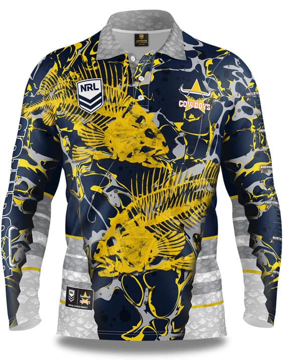 North Queensland Cowboys NRL Fishing Shirt North Queensland Cowboys NRL Fishing Shirt