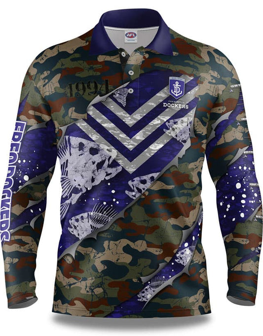 Fremantle Dockers AFL Fishing 'Skeletor' Shirt Fremantle Dockers AFL Fishing 'Skeletor' Shirt