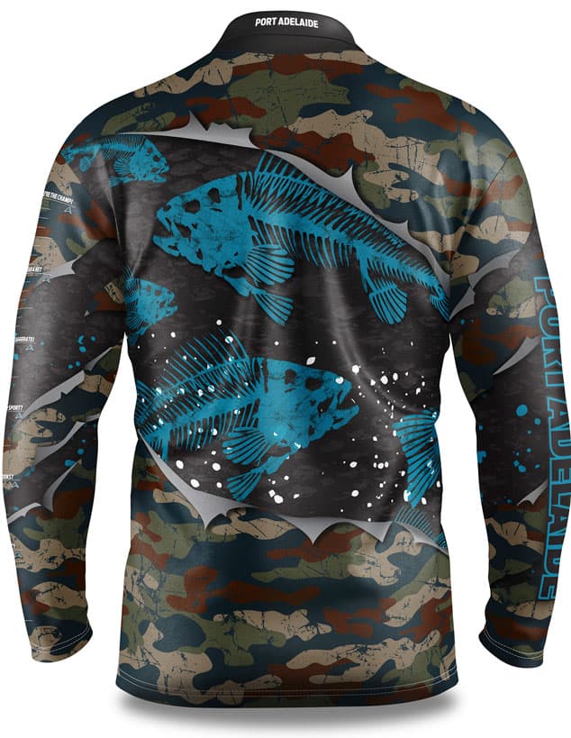 Port Adelaide Power AFL Fishing 'Skeletor' Shirt