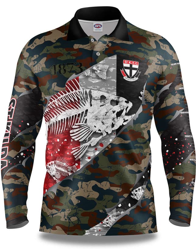 St Kilda Saints AFL Fishing 'Skeletor' Shirt