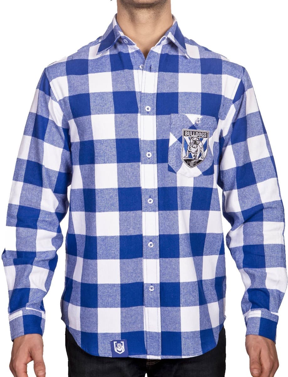 Canterbury Bulldogs NRL Mens "Axeman" Flannel Shirt