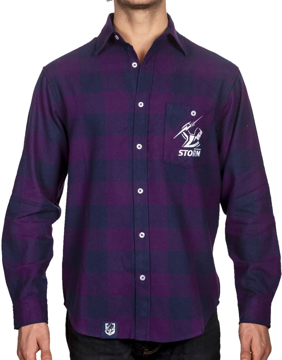 Melbourne Storm NRL Mens "Axeman" Flannel Shirt