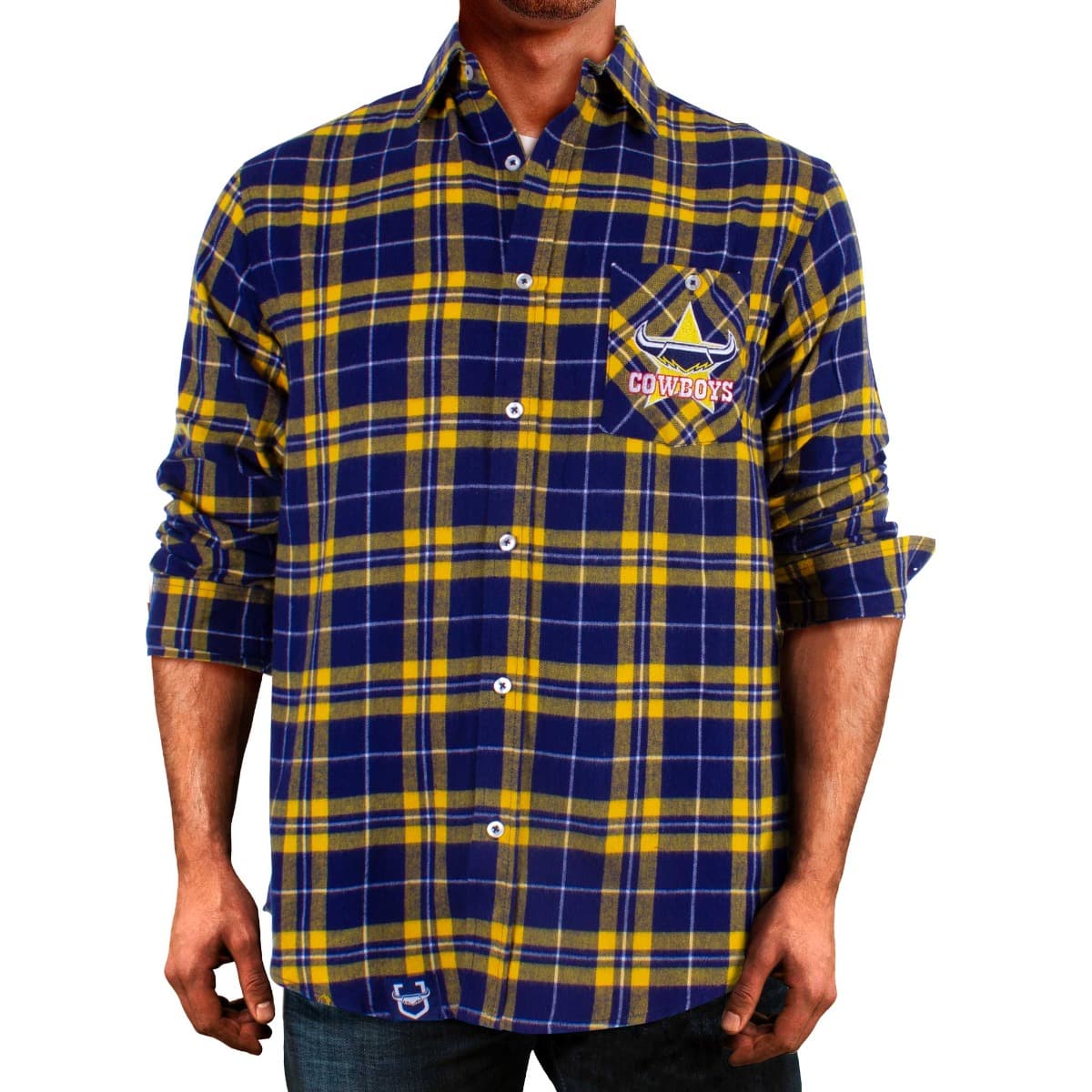 North Queensland Cowboys NRL Mens Flannel Shirt North Queensland Cowboys NRL Mens Flannel Shirt