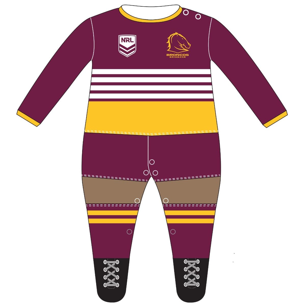Brisbane Broncos NRL Infant Footysuit