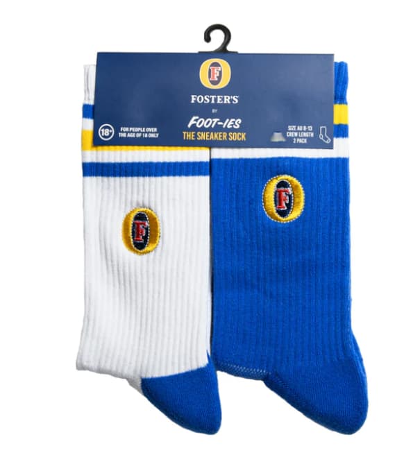 Fosters Stripe 2 Pack Sneaker Socks