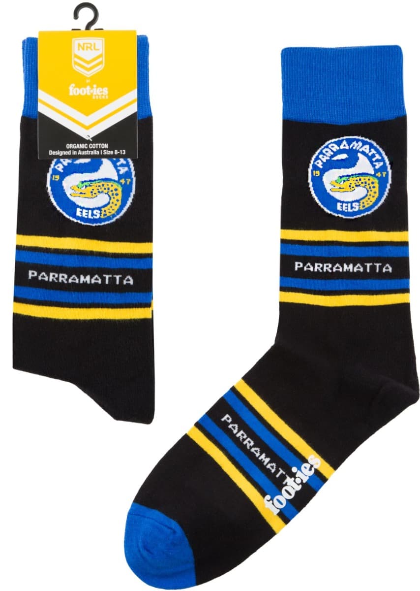 Parramatta Eels NRL Organic Stripe Cotton Socks