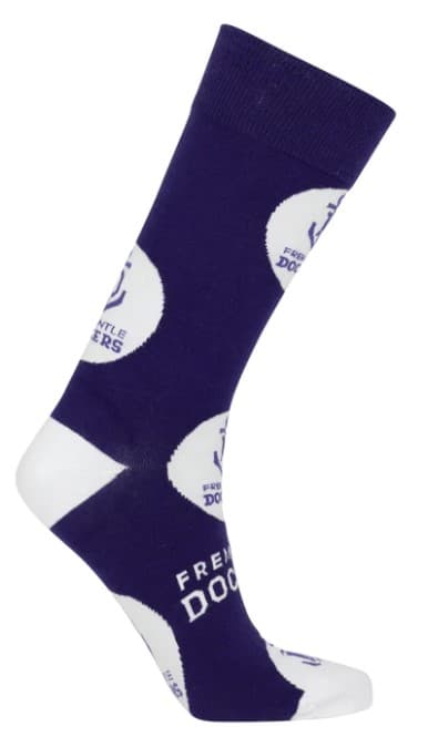 Fremantle Dockers AFL Adults Logo Dots Socks 50% OFF